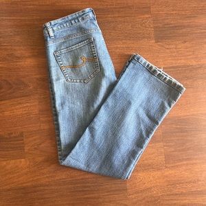 2/$30 SALE - Bill Bass Bootcut Jeans – Size 10, Faded Stretch Denim